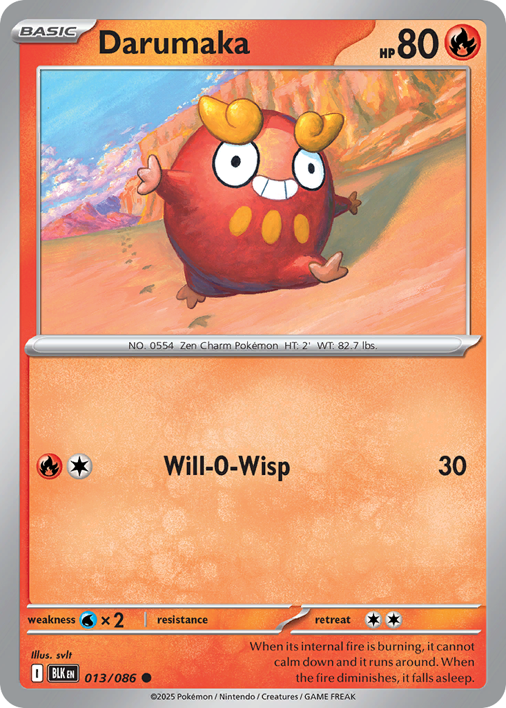 Darumaka - Black Bolt - #13 - Pokemon TCG card