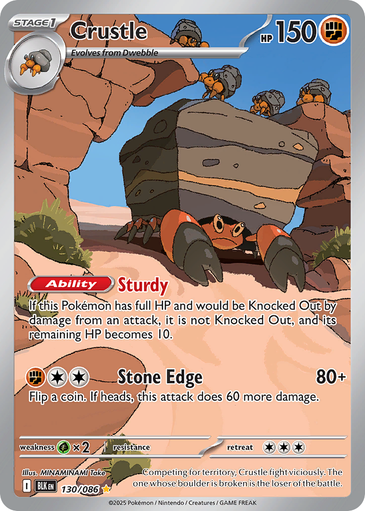 Crustle - Black Bolt - #130 - Pokemon TCG card