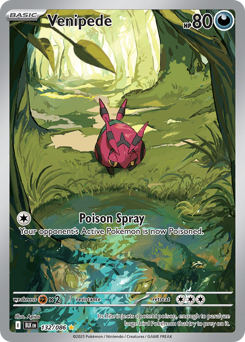 Venipede #132 Venipede - Black Bolt - #132 - Pokemon TCG card