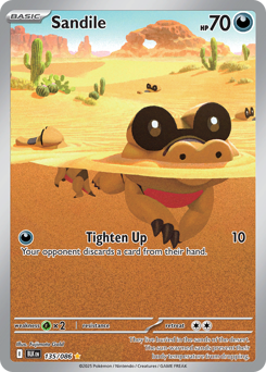 Sandile #135 Sandile - Black Bolt - #135 - Pokemon TCG card