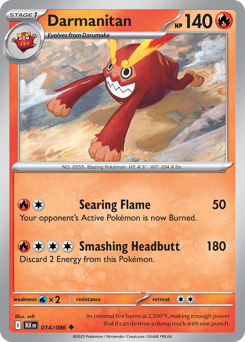 Darmanitan - Black Bolt - #14 - Pokemon TCG card