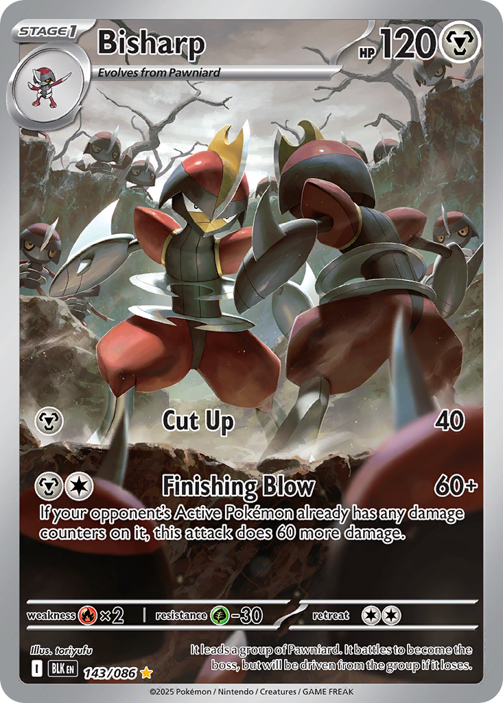 Bisharp - Black Bolt - #143 - Pokemon TCG card