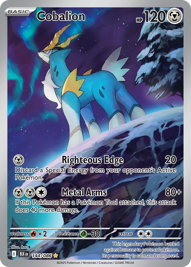 Cobalion - Black Bolt - #144 - Pokemon TCG card