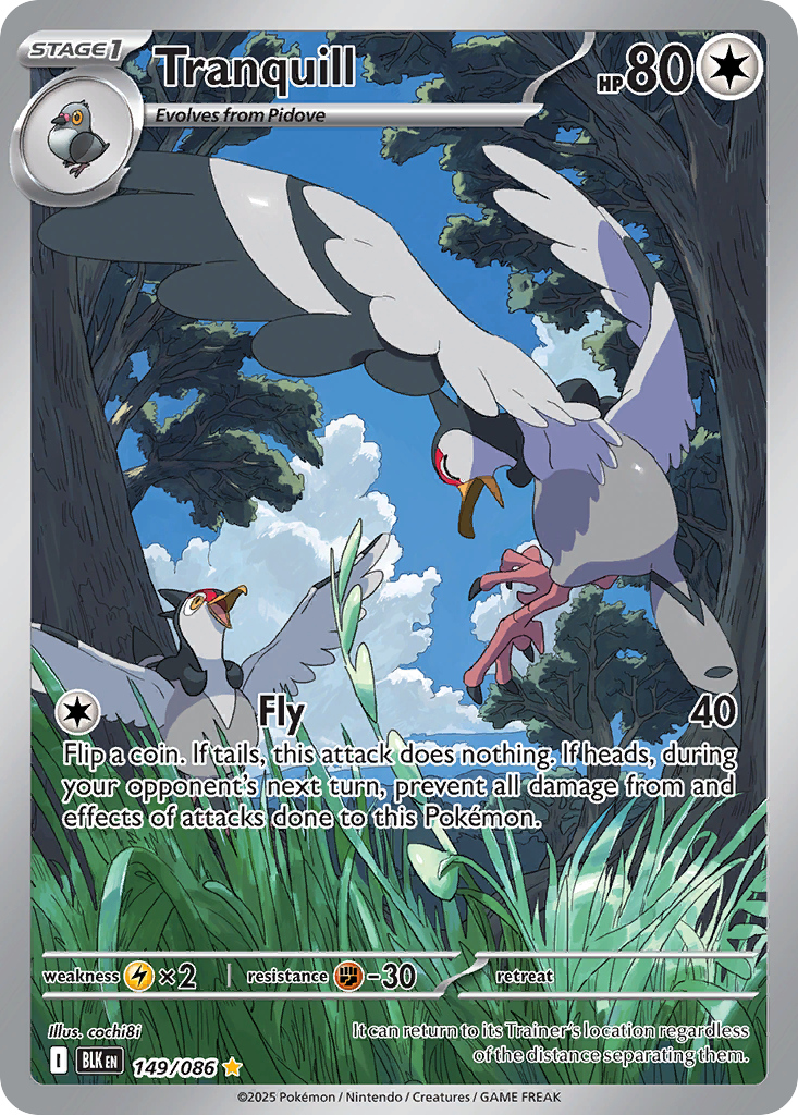 Tranquill - Black Bolt - #149 - Pokemon TCG card