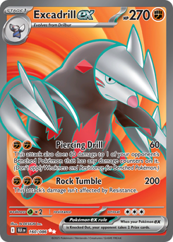 Excadrill ex #160 Excadrill ex - Black Bolt - #160 - Pokemon TCG card