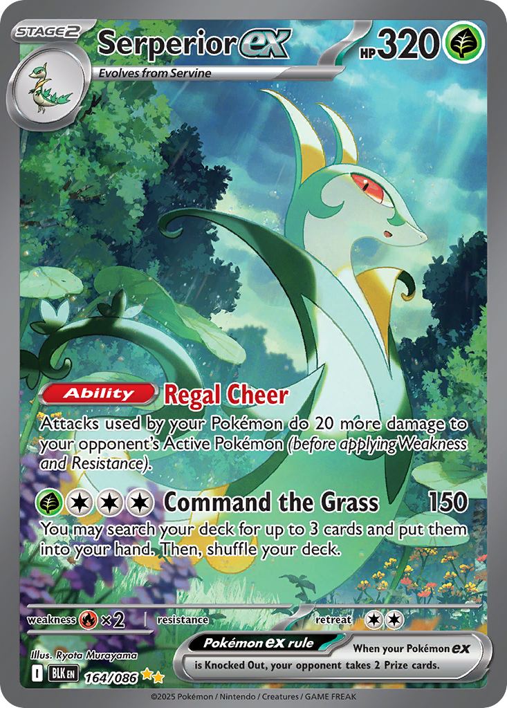 Serperior ex - Black Bolt - #164 - Pokemon TCG card