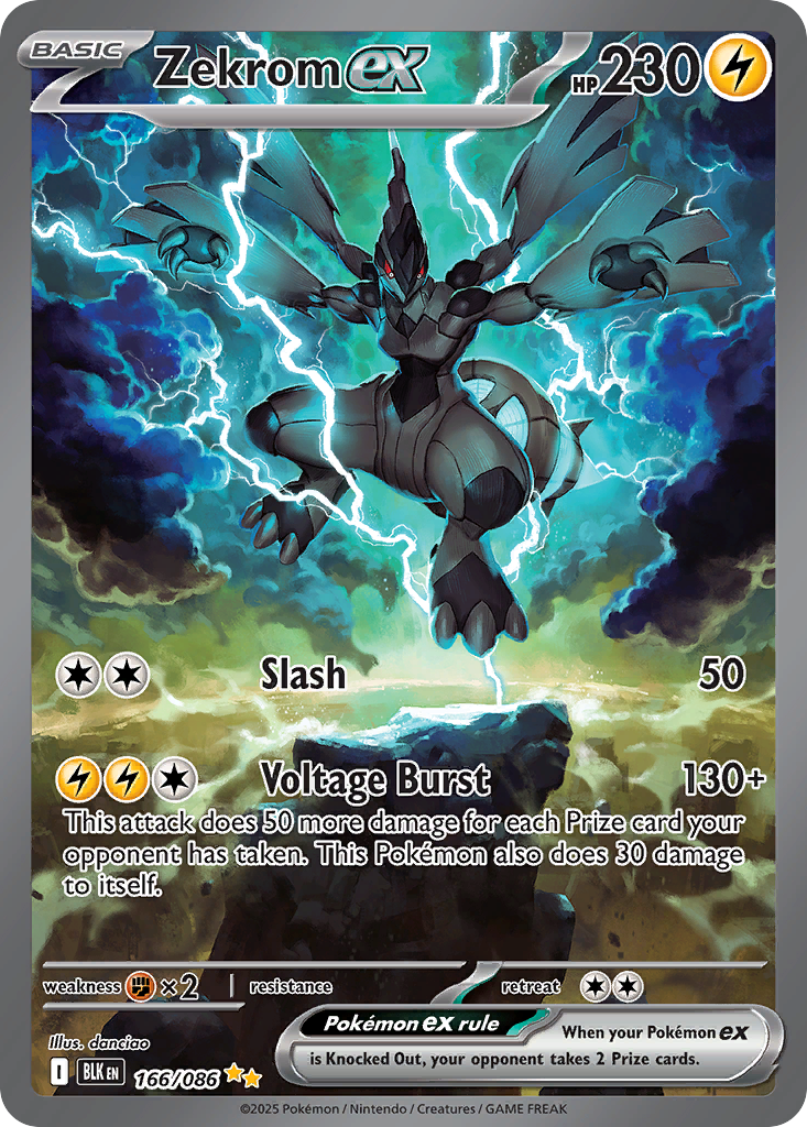 Zekrom ex - Black Bolt - #166 - Pokemon TCG card