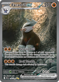Excadrill ex #168 Excadrill ex - Black Bolt - #168 - Pokemon TCG card