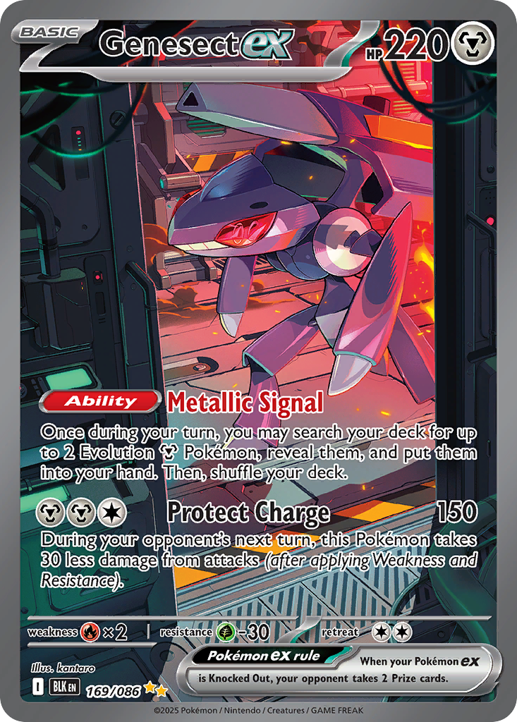 Genesect ex - Black Bolt - #169 - Pokemon TCG card