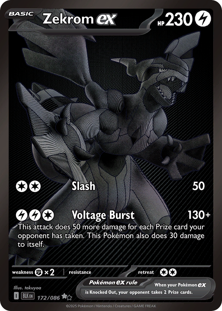 Zekrom ex - Black Bolt - #172 - Pokemon TCG card