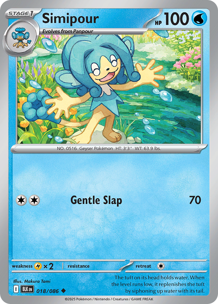Simipour - Black Bolt - #18 - Pokemon TCG card