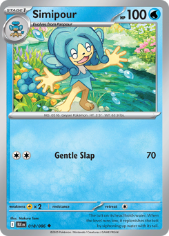 Simipour #18 Simipour - Black Bolt - #18 - Pokemon TCG card
