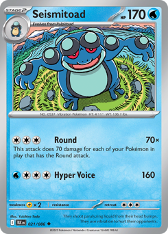 Seismitoad #21 Seismitoad - Black Bolt - #21 - Pokemon TCG card