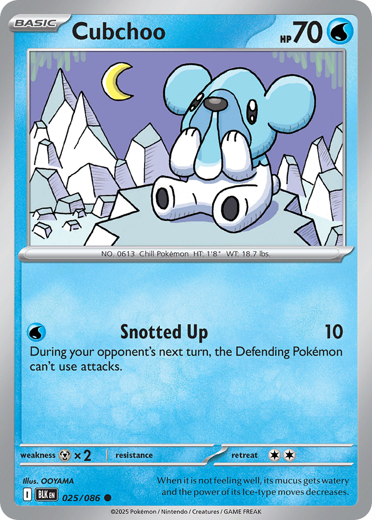 Cubchoo - Black Bolt - #25 - Pokemon TCG card