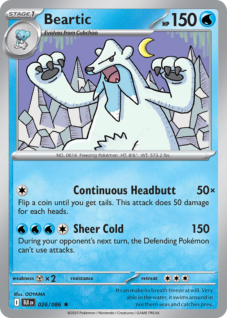 Beartic - Black Bolt - #26 - Pokemon TCG card