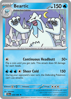 Beartic - Black Bolt - #26 - Pokemon TCG card
