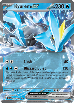 Kyurem ex - Black Bolt - #28 - Pokemon TCG card