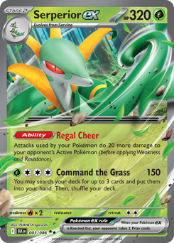 Serperior ex #3 Serperior ex - Black Bolt - #3 - Pokemon TCG card