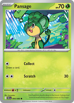 Pansage - Black Bolt - #4 - Pokemon TCG card