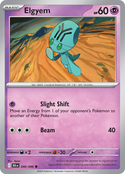 Elgyem - Black Bolt - #40 - Pokemon TCG card
