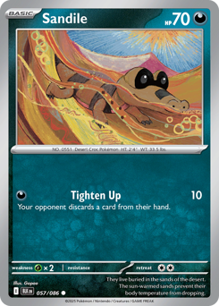 Sandile #57 Sandile - Black Bolt - #57 - Pokemon TCG card