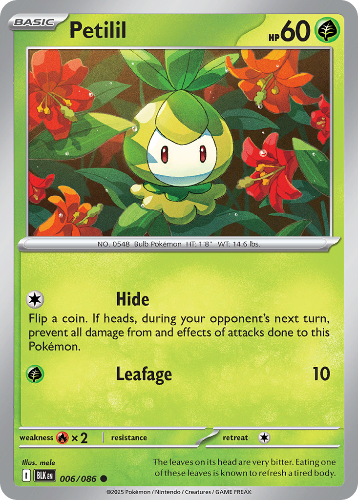Petilil - Black Bolt - #6 - Pokemon TCG card