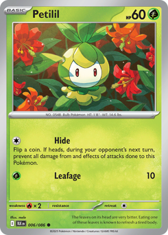 Petilil #6 Petilil - Black Bolt - #6 - Pokemon TCG card
