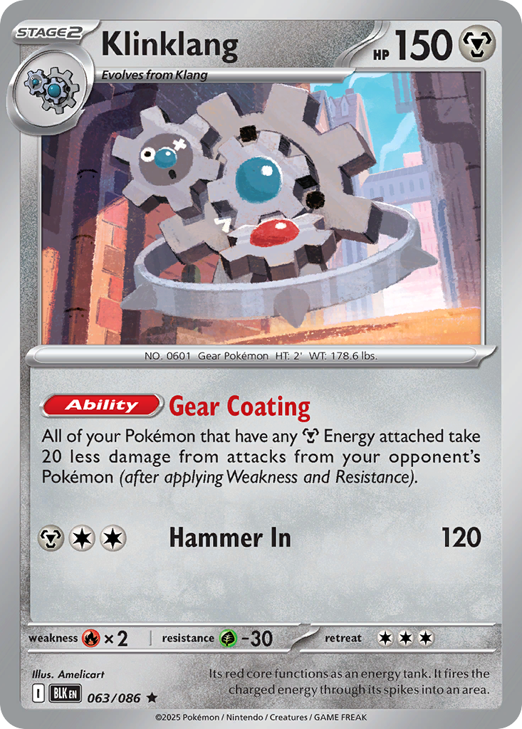 Klinklang - Black Bolt - #63 - Pokemon TCG card