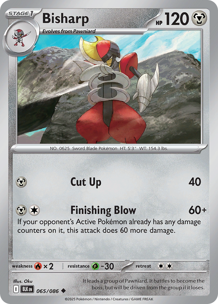 Bisharp - Black Bolt - #65 - Pokemon TCG card