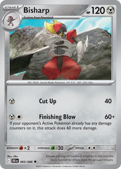 Bisharp #65 Bisharp - Black Bolt - #65 - Pokemon TCG card