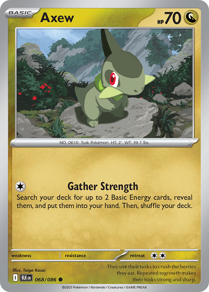 Axew - Black Bolt - #68 - Pokemon TCG card