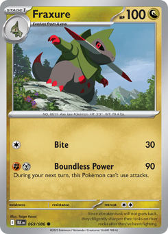 Fraxure #69 Fraxure - Black Bolt - #69 - Pokemon TCG card