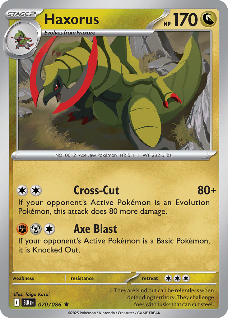 Haxorus - Black Bolt - #70 - Pokemon TCG card