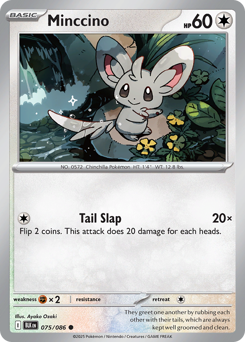 Minccino #75 Minccino - Black Bolt - #75 - Pokemon TCG card
