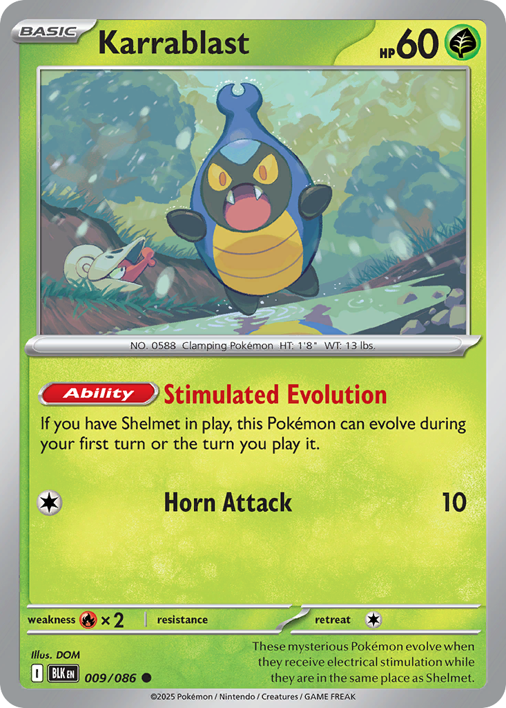 Karrablast - Black Bolt - #9 - Pokemon TCG card