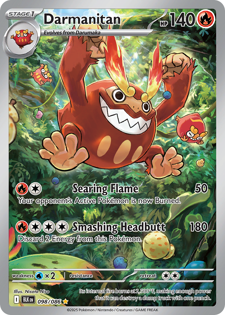 Darmanitan - Black Bolt - #98 - Pokemon TCG card